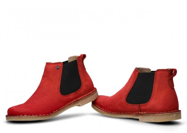 Dámské kotníkové boty NAGABA 085 červená samuel kožené