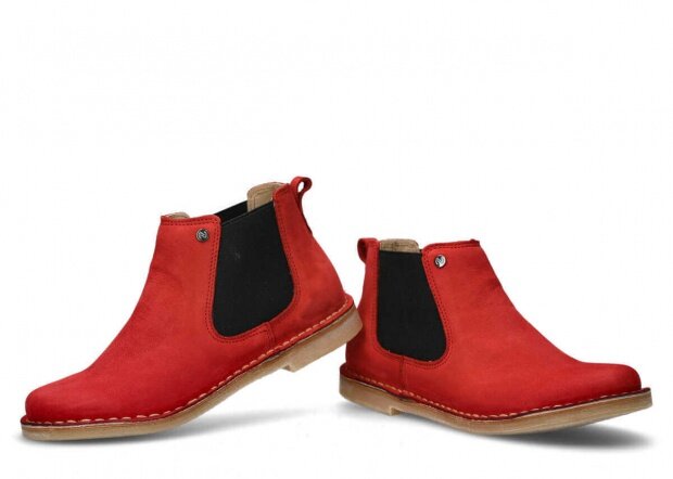 Dámské kotníkové boty NAGABA 085 červená samuel kožené