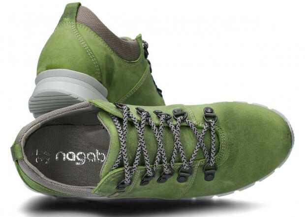 Nízké trekové boty NAGABA 070 pistácie crazy kožené