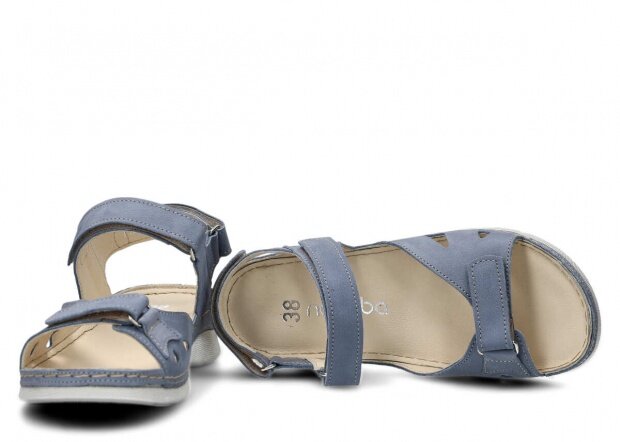 Dámské sandály NAGABA 102 jasně modrá samuel kožené