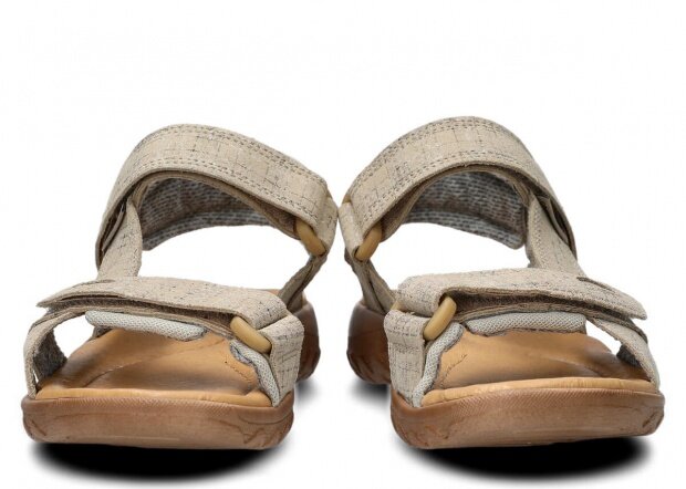 Dámské sandály NAGABA 168 béžová velur kožené plus