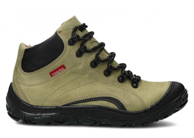 Kotníkové trekové boty NAGABA 258 zelená barka kožené
