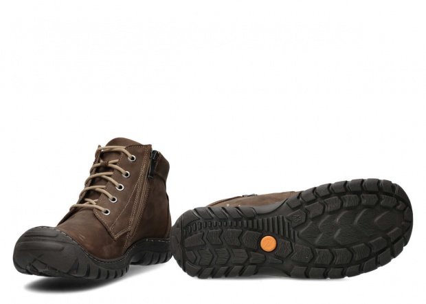 Pánské kotníkové boty NAGABA 436 olivová crazy kožené