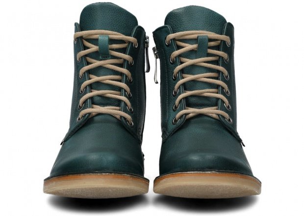 Kotníkové boty NAGABA 087 zelená rustic kožené