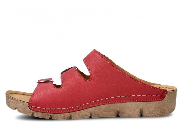 Dámské sandály NAGABA 106 červená rustic kožené