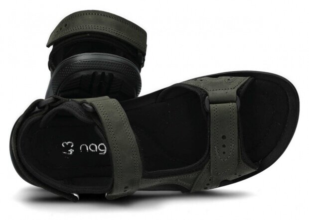 Pánské sandály NAGABA 265 khaki crazy kožené