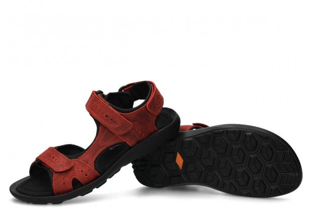 Pánské sandály NAGABA 265 červená crazy kožené