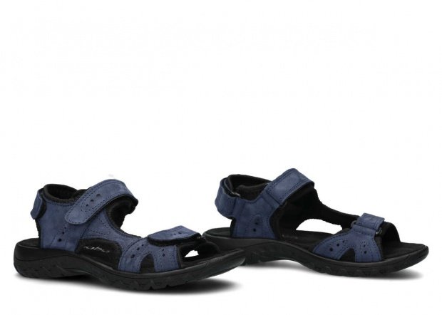 Dámské sandály NAGABA 264 tmavě modrá samuel kožené