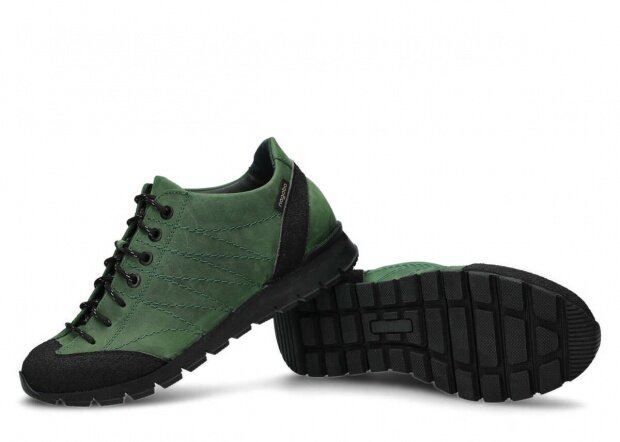 Nízké trekové boty NAGABA 121 zelená crazy kožené
