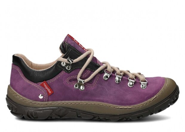 Nízké trekové boty NAGABA 054 fialová crazy kožené