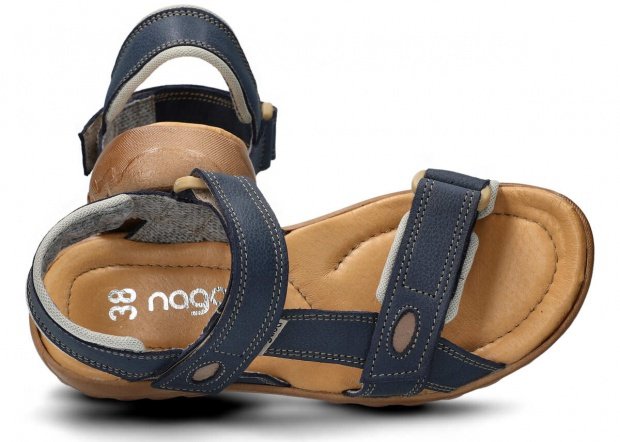 Dámské sandály NAGABA 168 tmavě modrá crazy kožené
