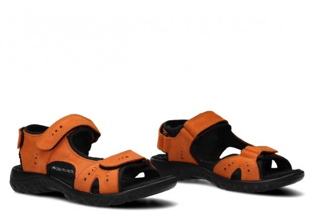 Dámské sandály NAGABA 264 oranžová campari kožené