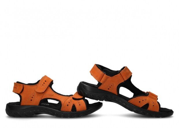 Dámské sandály NAGABA 264 oranžová campari kožené