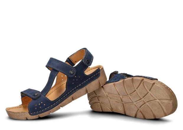 Dámské sandály NAGABA 306 tmavě modrá samuel kožené