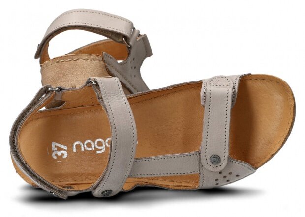 Dámské sandály NAGABA 306 jasně popelavá rustic kožené