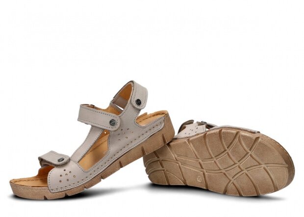 Dámské sandály NAGABA 306 jasně popelavá rustic kožené