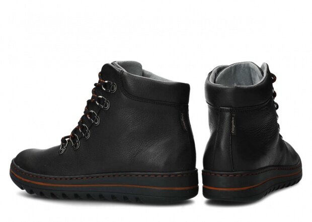 Kotníkové trekové boty NAGABA 281 černá rustic kožené