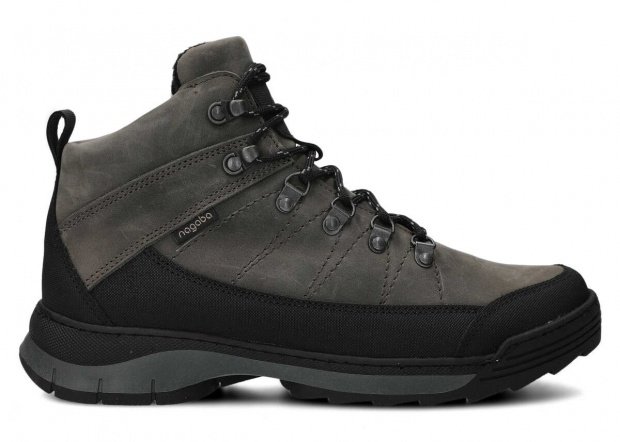 Pánské kotníkové trekové boty NAGABA 442 šedá crazy kožené