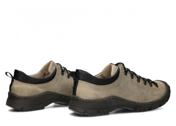 Pánské nízké trekové boty NAGABA 444 krémová barka kožené