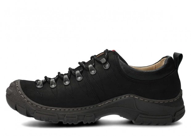 Pánské nízké trekové boty NAGABA 444 černá crazy kožené