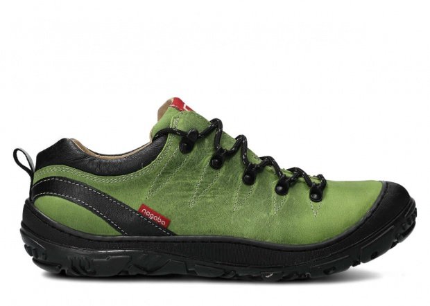 Nízké trekové boty NAGABA 241 jasně zelená crazy kožené
