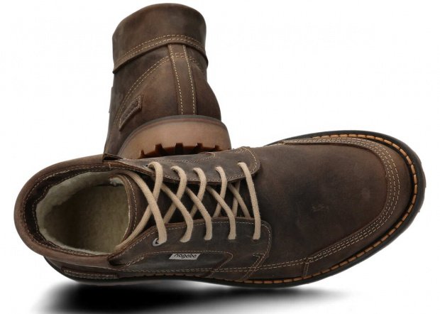 Pánské kotníkové boty NAGABA 416 olivová crazy kožené