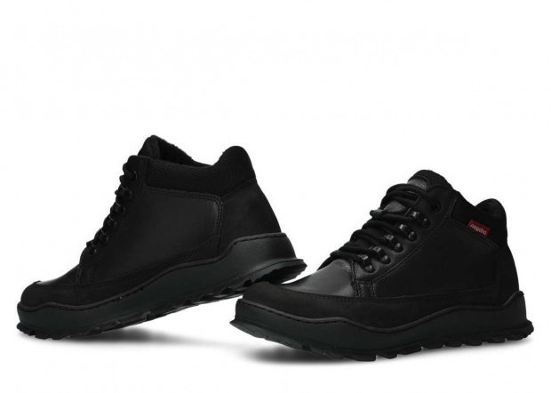 Kotníkové boty NAGABA 245 čierna blue koža