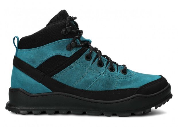 Kotníkové boty NAGABA 244 tyrkysová crazy koža