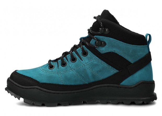 Kotníkové boty NAGABA 244 tyrkysová crazy koža