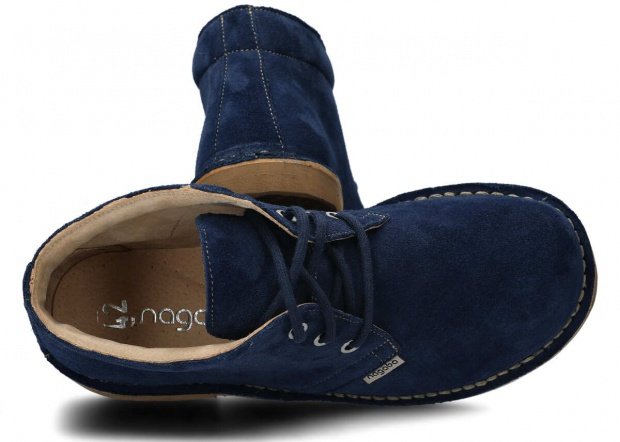 Pánské kotníkové boty NAGABA 075 tmavě modrá velur kožené