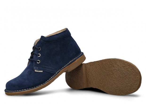 Pánské kotníkové boty NAGABA 075 tmavě modrá velur kožené