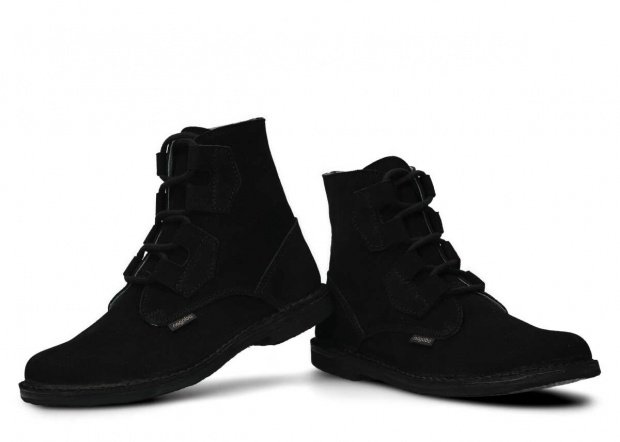 Pánské kotníkové boty NAGABA 188 černá velur kožené