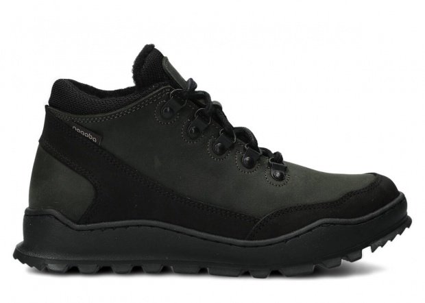 Kotníkové boty NAGABA 246 khaki crazy koža