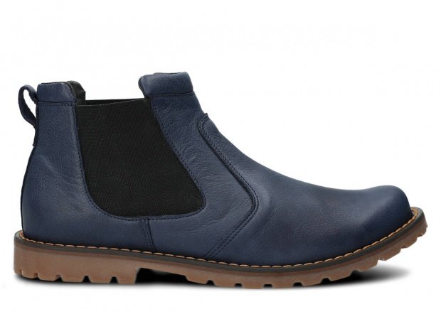Pánské kotníkové boty NAGABA 429 tmavě modrá rustic kožené