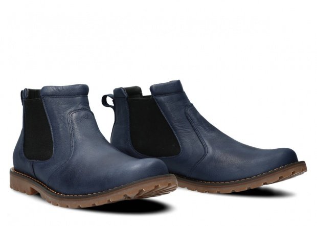 Pánské kotníkové boty NAGABA 429 tmavě modrá rustic kožené
