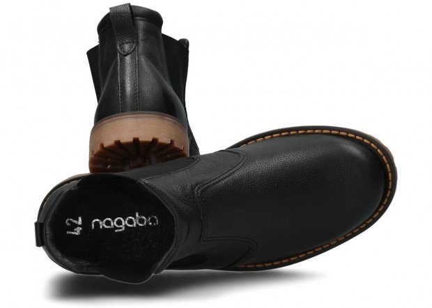 Pánské kotníkové boty NAGABA 429 TLBE černá rustic kožené
