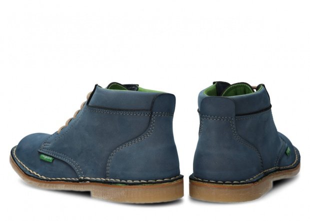 Kotníkové boty NAGABA 079 tmavé modrá nubuk vegan 