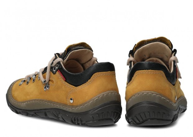 Nízké trekové boty NAGABA 054 žlutá crazy kožené