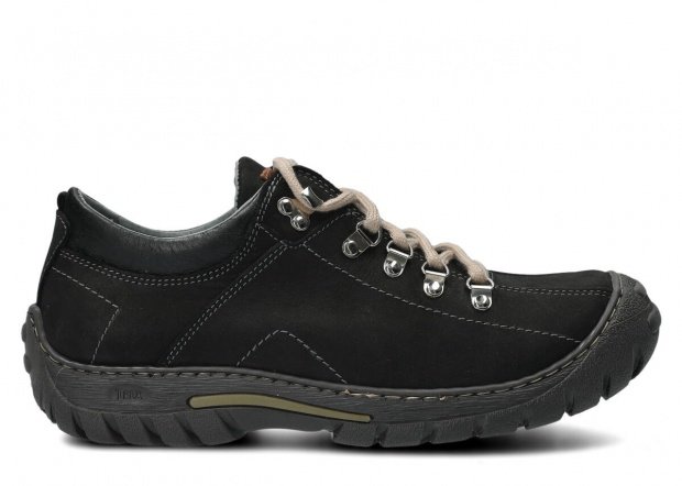 Pánské nízké trekové boty NAGABA 455 černá crazy kožené