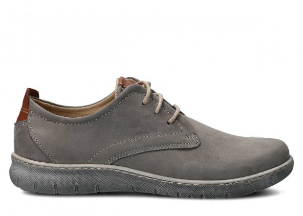 Polobotky NAGABA 331 jasně šedá samuel kožené