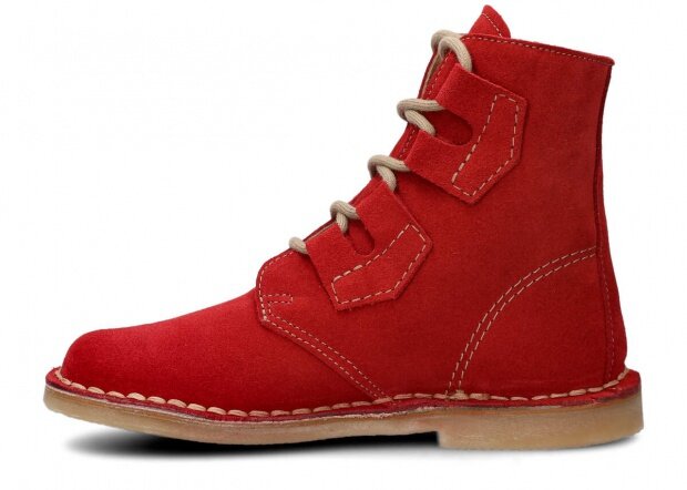Pánské kotníkové boty NAGABA 188 červená velur kožené