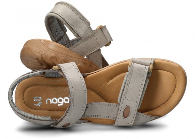 Dámské sandály NAGABA 168 jasně popelavá rustic kožené