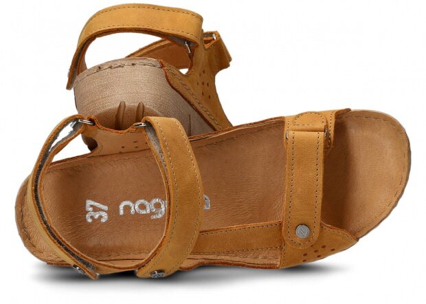 Dámské sandály NAGABA 306 žlutá parma kožené
