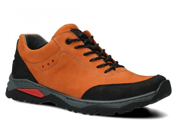 Pánské nízké trekové boty NAGABA 408 oranžová campari kožené