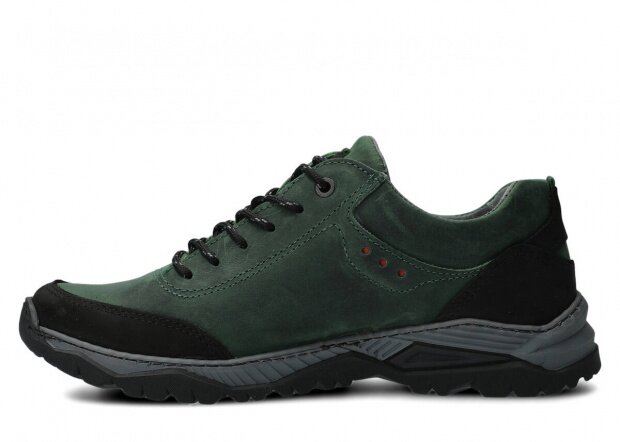 Pánské nízké trekové boty NAGABA 408 zelená crazy kožené