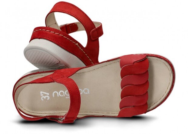 Dámské sandály NAGABA 101 červená samuel kožené