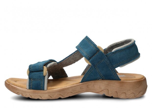 Dámské sandály NAGABA 168 jeans velur kožené