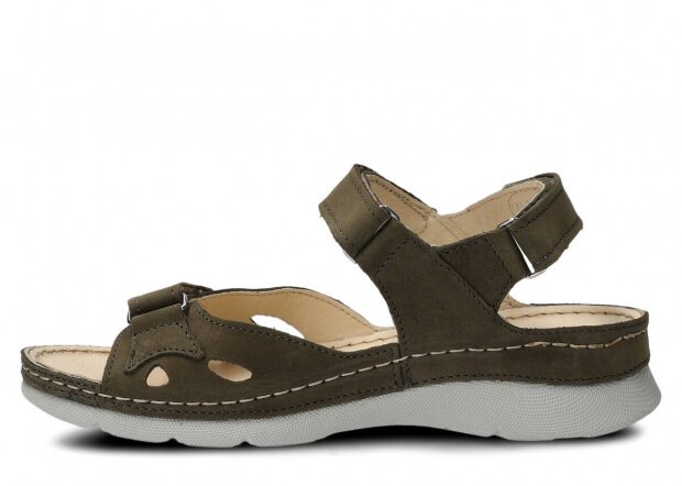 Dámské sandály NAGABA 102 khaki samuel kožené
