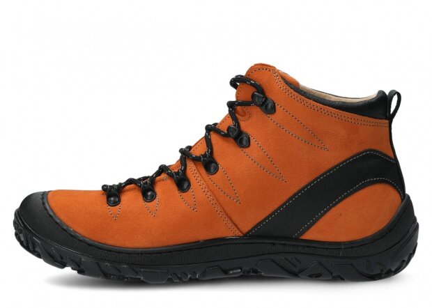Kotníkové trekové boty NAGABA 240 oranžová campari kožené