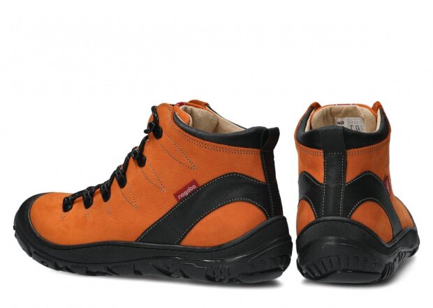 Kotníkové trekové boty NAGABA 240 oranžová campari kožené